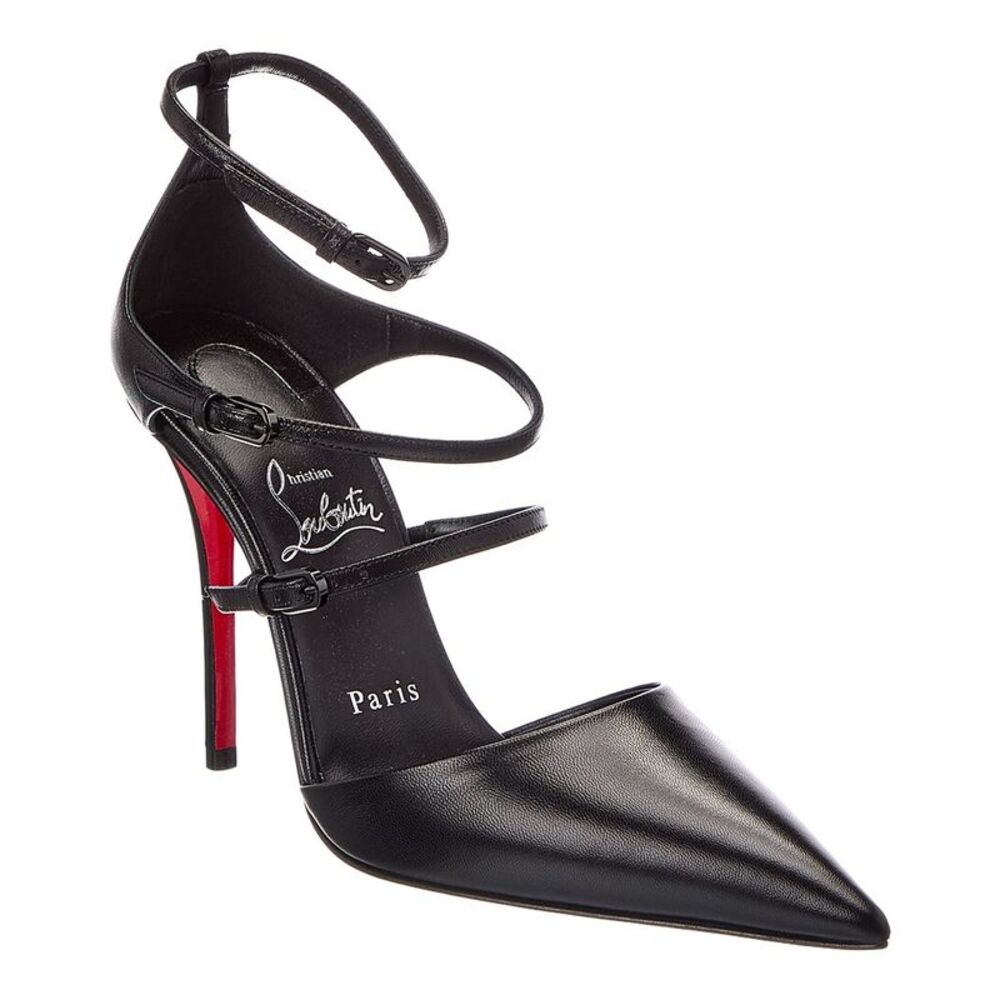 Christian Louboutin Logo Leather Pump, Black